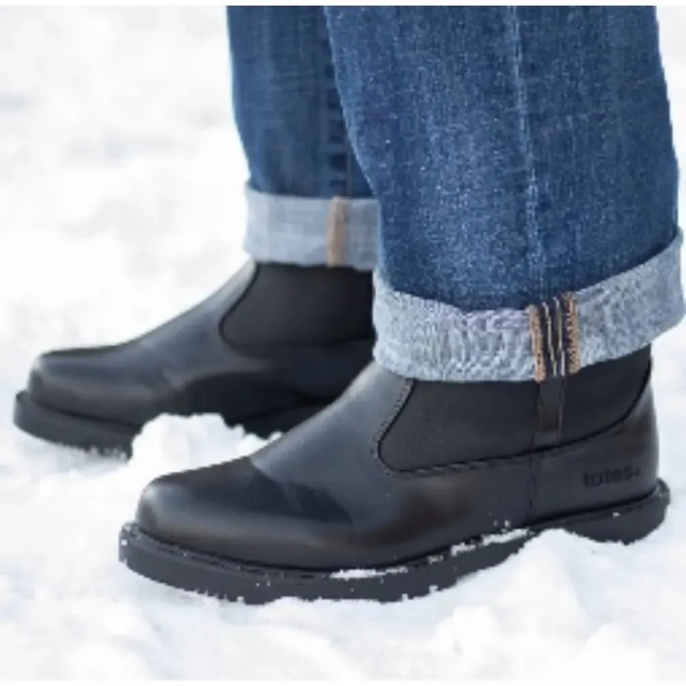 Men Size 11.5 Wide TOTES Stadium Waterproof Side Zip Winter Boots Snow Rain New